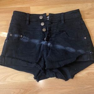 Black Jean Shorts